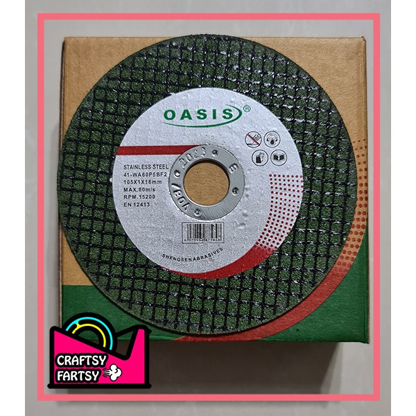 (PER BOX GREEN) Oasis Cutting Disc Superthin Green w/ Expiry Date