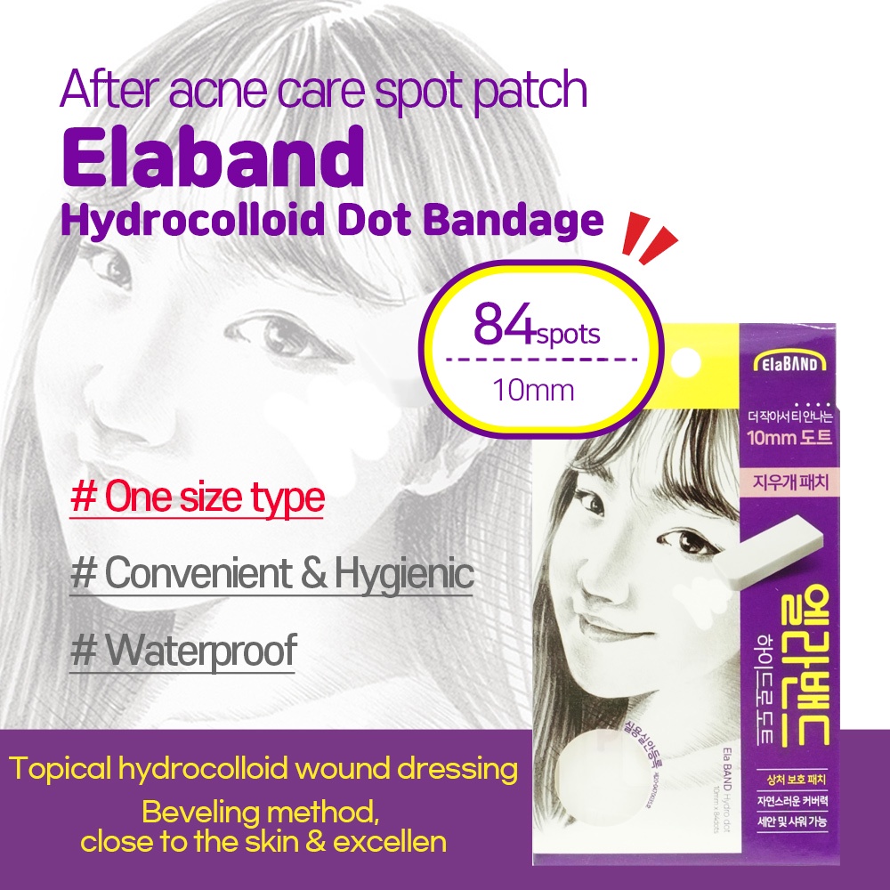 Elaband hydrocolloid dot Bandage, after acne care spot patch (10mm/84