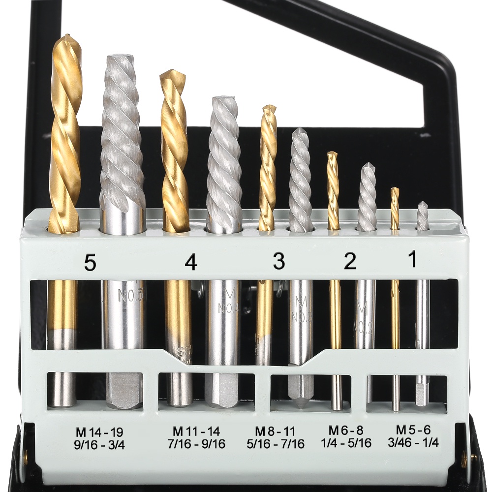 Estrattore Di Viti E Punte Per Trapano Sinistro, Set Di 10