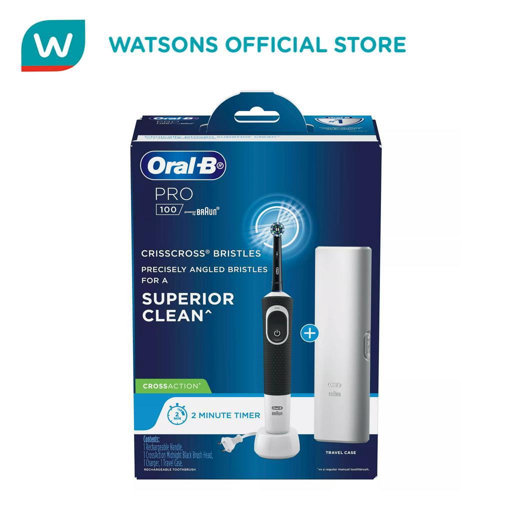 ORAL B Pro 100 Cross Action + FREE Travel Case Shopee Philippines