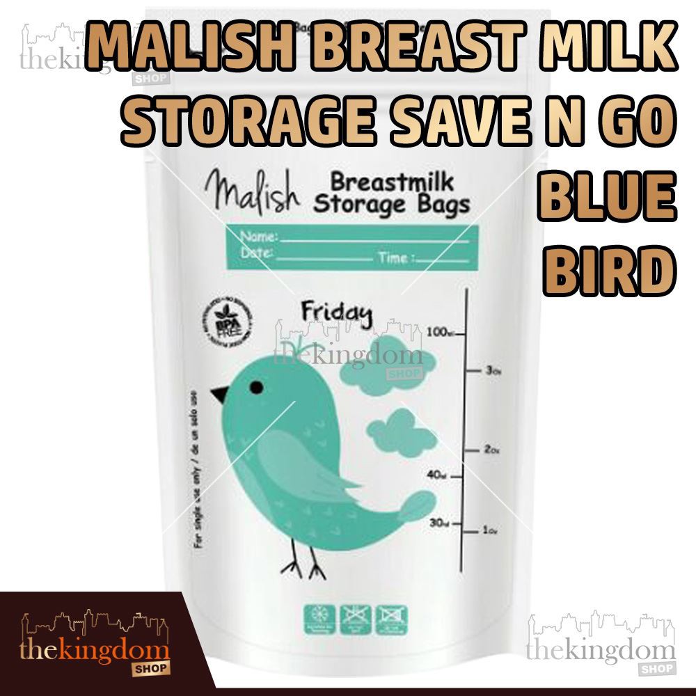 Malish Breast Milk Storage Save N Go Transparent Blue Bird Practical ...