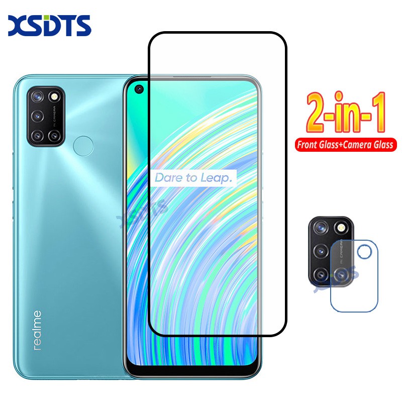 2-in-1Tempered Glass OPPO Realme C11 C12 C15 C17 Clear Screen Protector  Soft Camera Lens Film