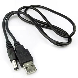 USB A Male Port to 5.5mm / 2.0mm 5V DC Barrel Jack Power Cable