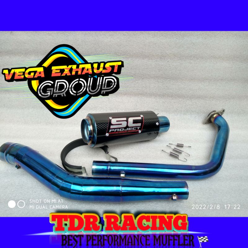 Racing sc project BLUE EXHAUST HONDA CBR150R/FACELIFT CB150STREETFIRE ...