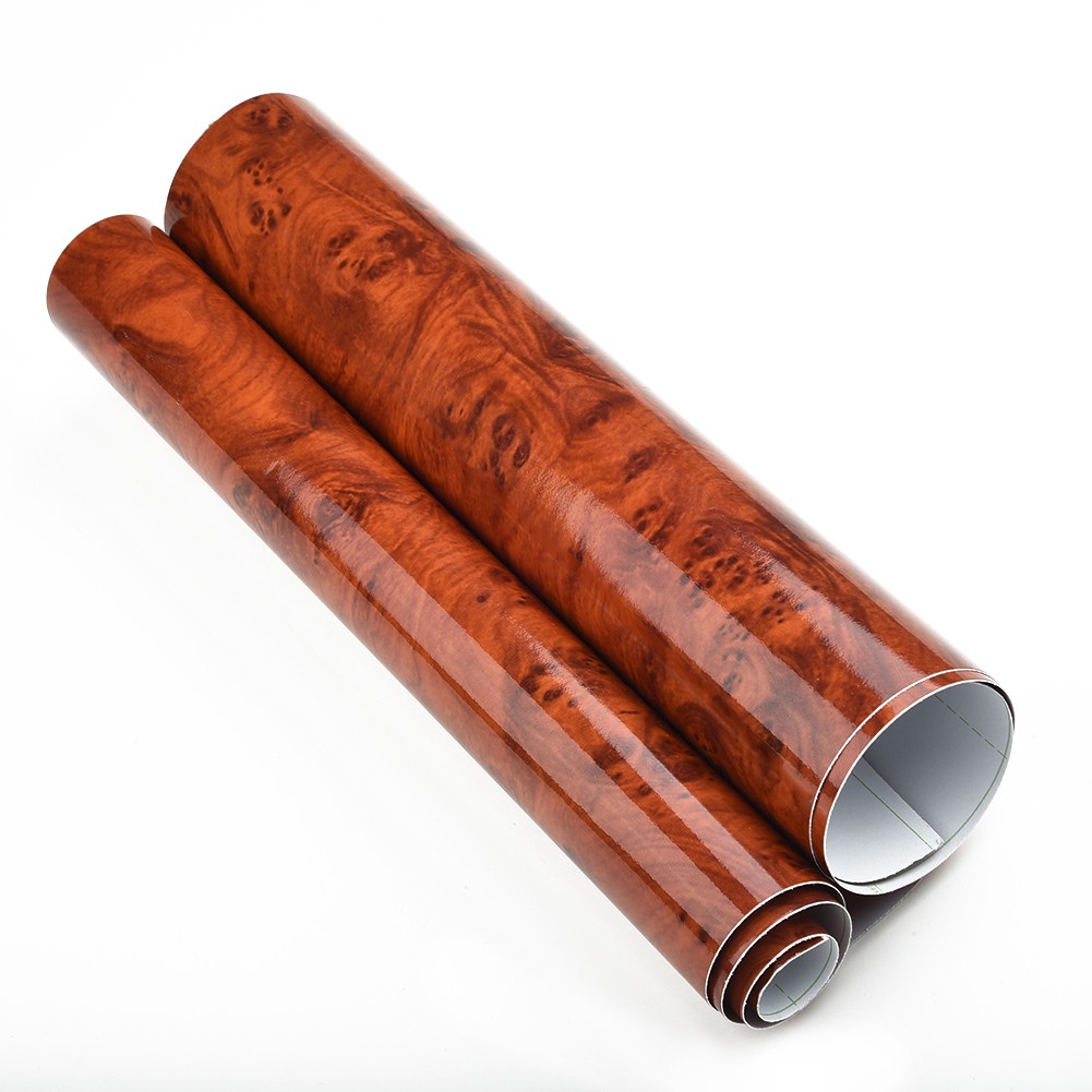 High Glossy Wood Grain Vinyl Sticker Decal Car Internal DIY Film