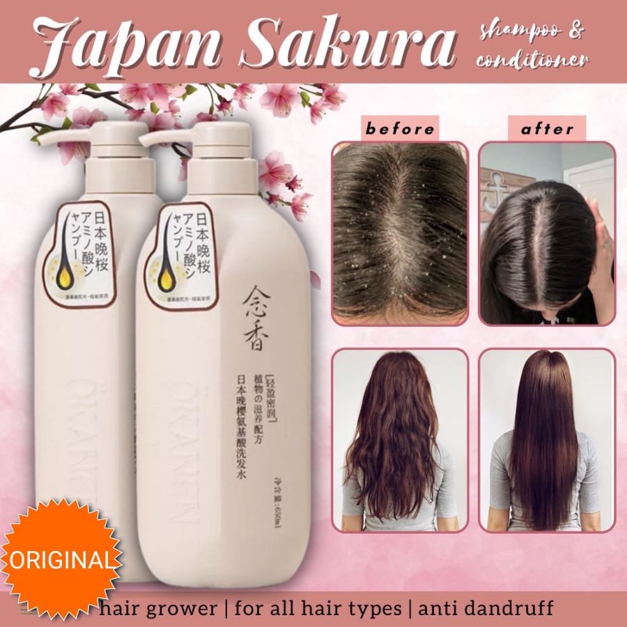 SAKURA shampoo Japanese and conditioner Hair grower shampoo one set two