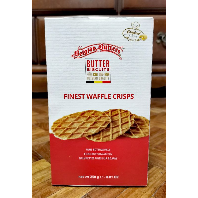 BELGIAN BUTTERS FINEST WAFFLE CRISPS 250G | Shopee Philippines
