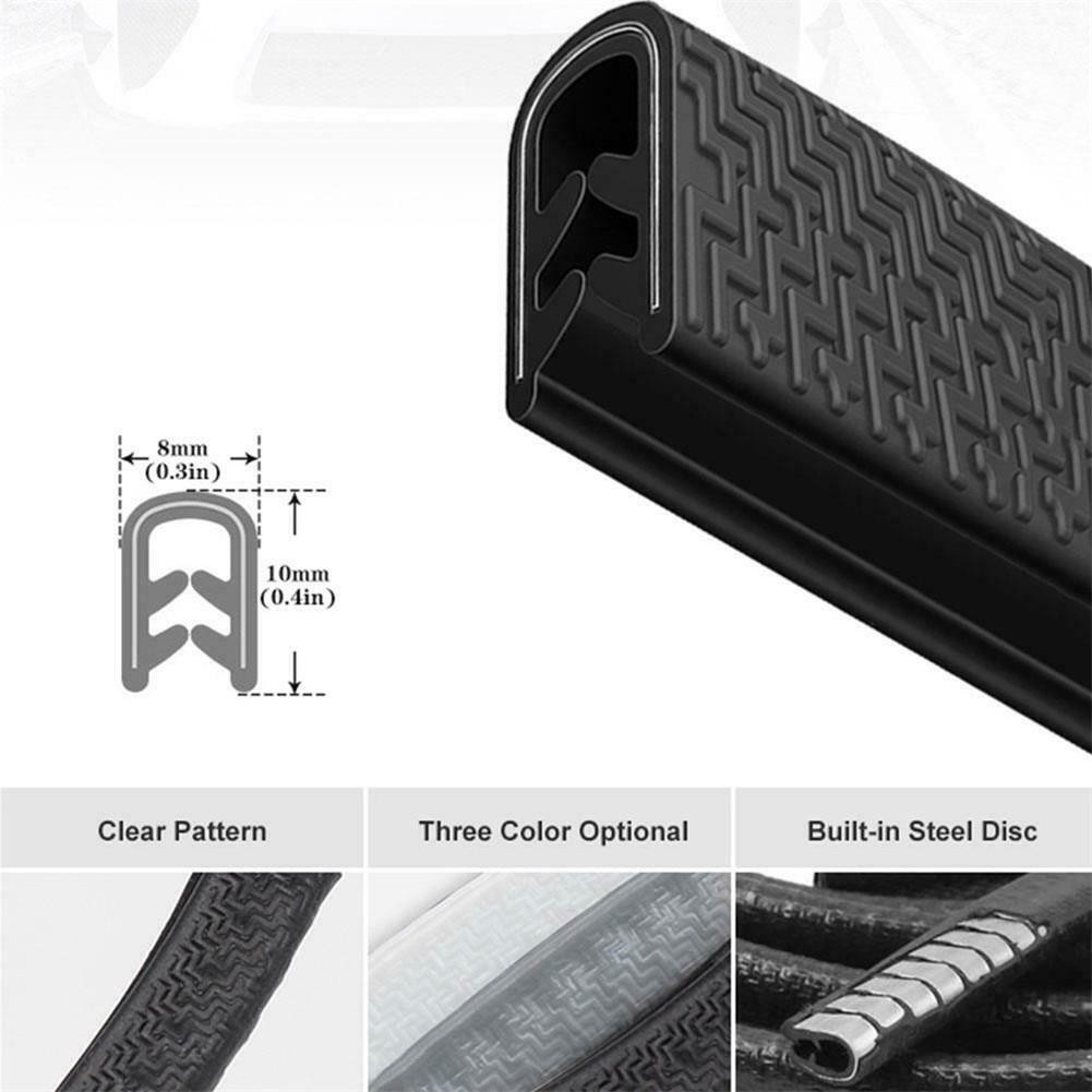 5M Universal Car Door Edge Scratch Protector Strip Sealing Guard Trim