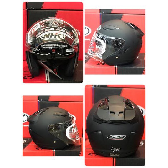 HELMET NHK R1 V2 SOLID MATTE BLACK | Shopee Philippines