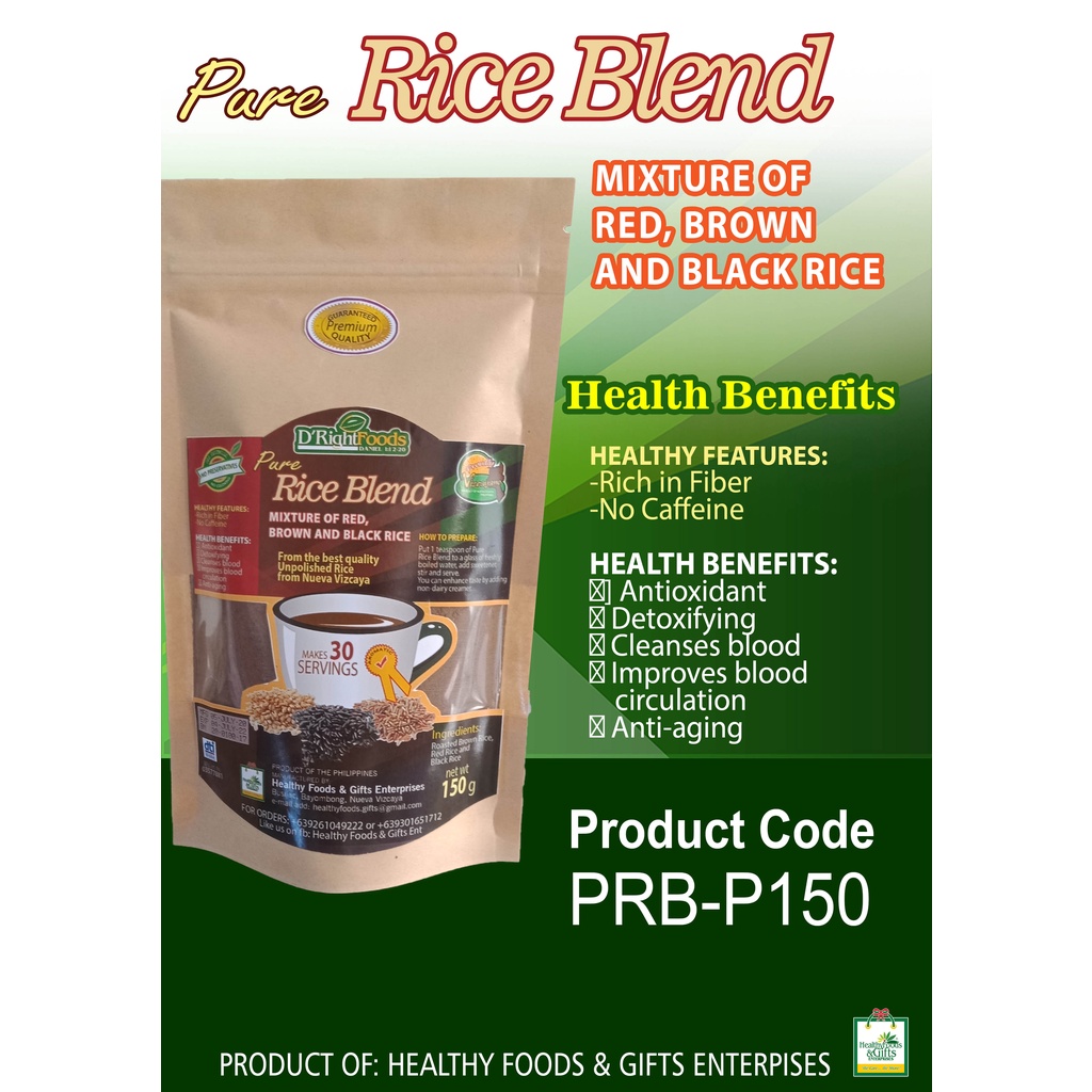 Pure Rice Blend / Mixture of Red, Brown and Black Rice | Shopee Philippines