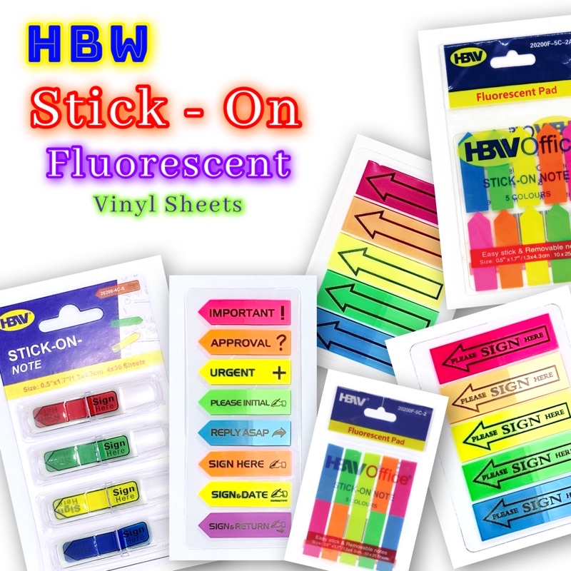 HBW Stick - On Note ( Sticky Note ) vinyl stick on note
