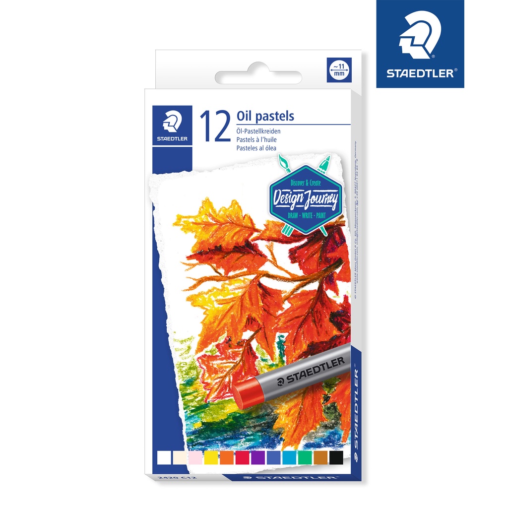 Pastels à L'Huile Métalliques STAEDTLER - Lot De 6 Couleurs Assorties Effet Métal