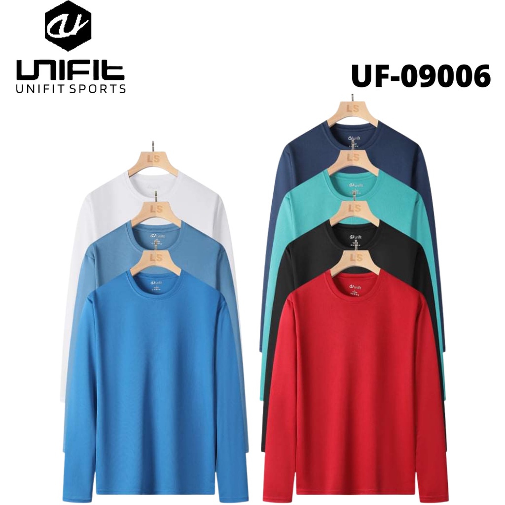 UF-09006 UNIFIT Men's Dri-Fit Casual Long Sleeve Shirts Plain Round ...