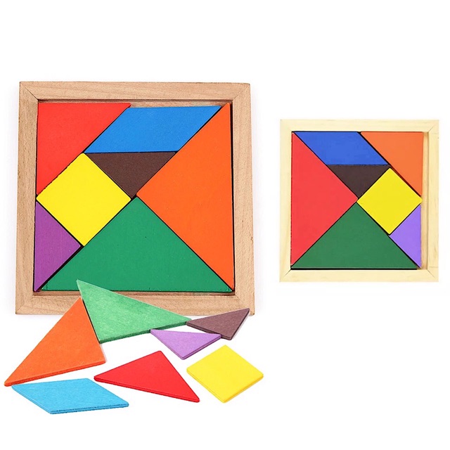 Wooden Tangram Jigsaw Puzzle (Small, Medium, Large) | Shopee Philippines