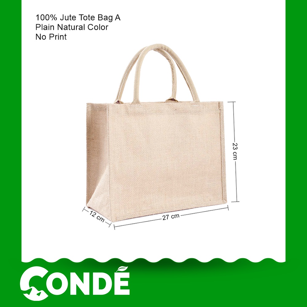 Wholesale Jute Tote Bag Burlap Hessian Large Capacity Shopping Travel Eco  Friendly Native Bag Brown