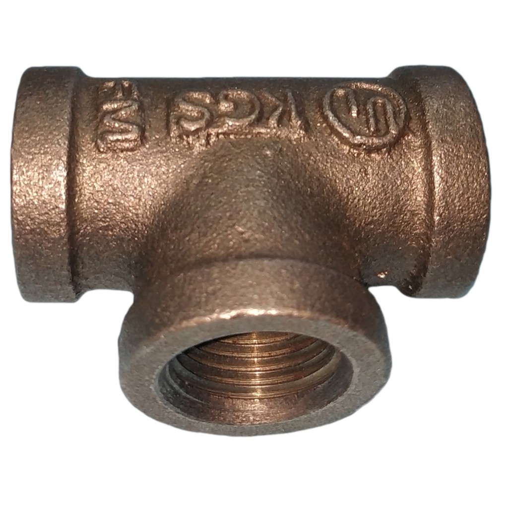 MECH BI TEE 1" SCH40 THREADED SCREW TYPE MALLEABLE FITTINGS BLACK IRON