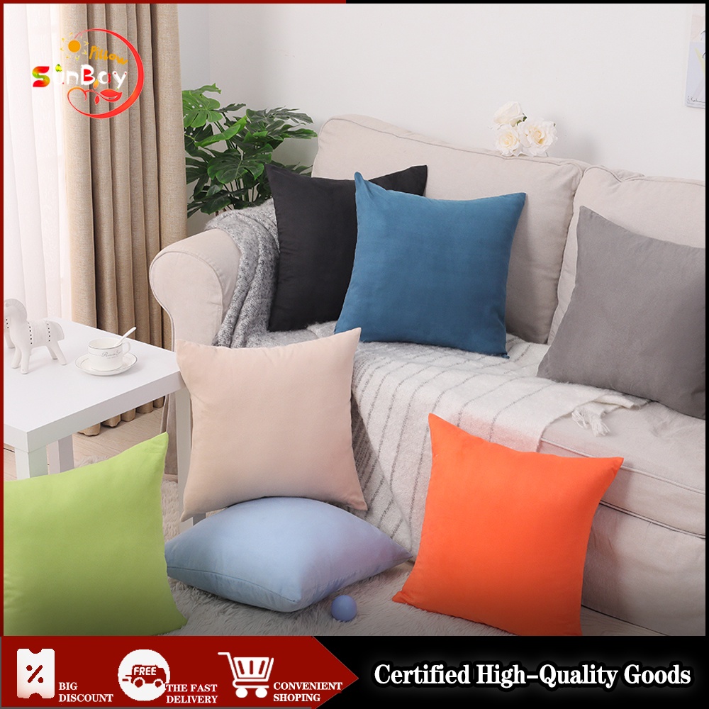 Plain Suede Throw Pillow Cover Instagram Nordic Style Pillowcase Home Decor  Cozy Soft Square Sofa Cushion Cover for Couch Bed Sofa Living Room