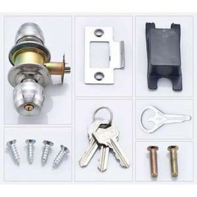 Ares Cylindrical Door Knob Entrance Lockset Goal lock | Shopee Philippines