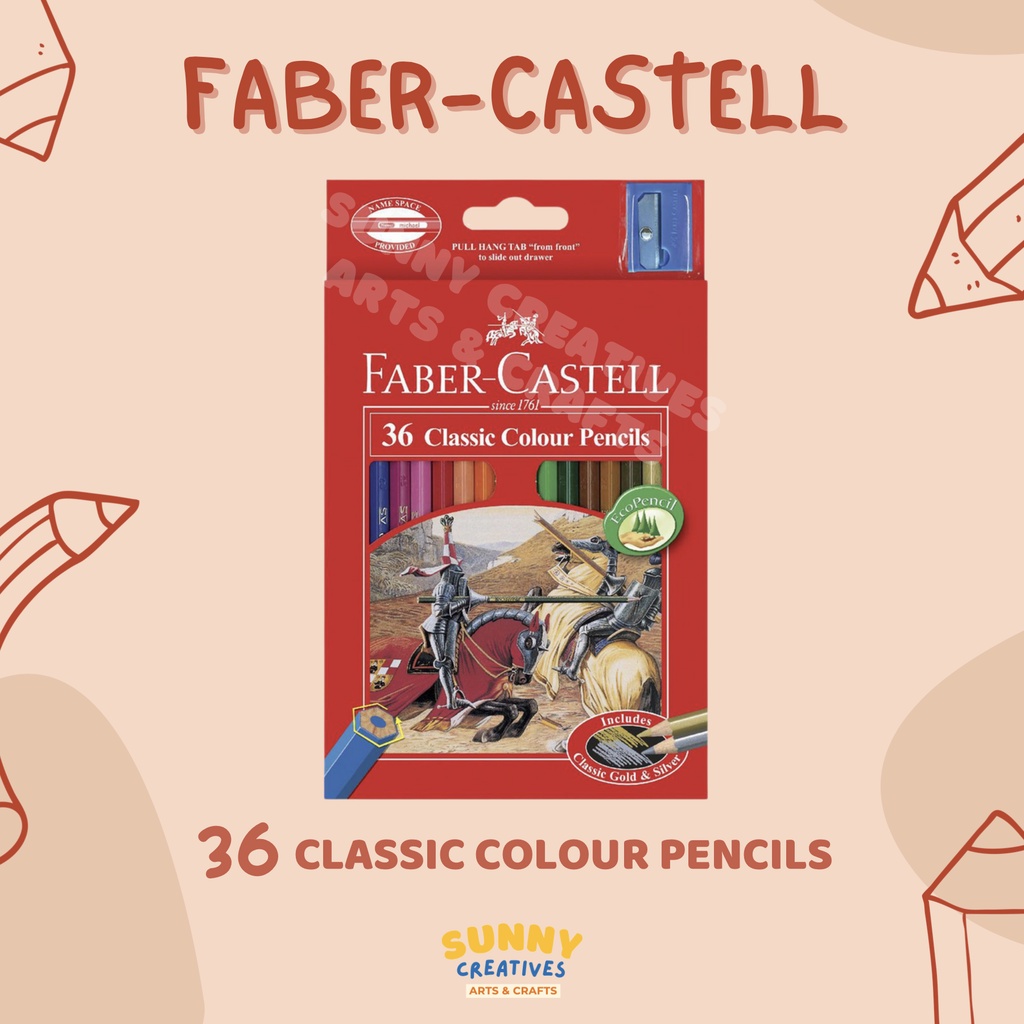 FABER-CASTELL Classic Colour Pencil, 36 Color Pencils