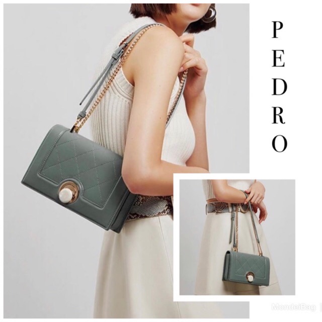 Original!! Pedro button quilted sling bag/ch4nel chan3l sling bag