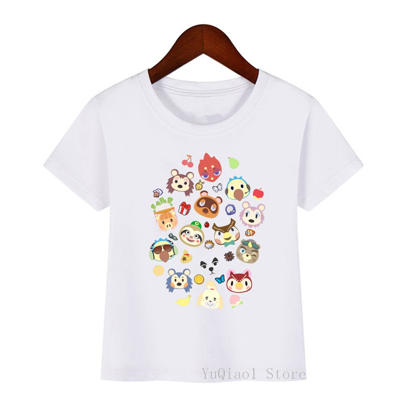 Boys Girls Unisex Kawaii Cartoons Print Tops Children's Animal Crossing  Graphic T Shirt Casual Harajuku Kids T-shirt
