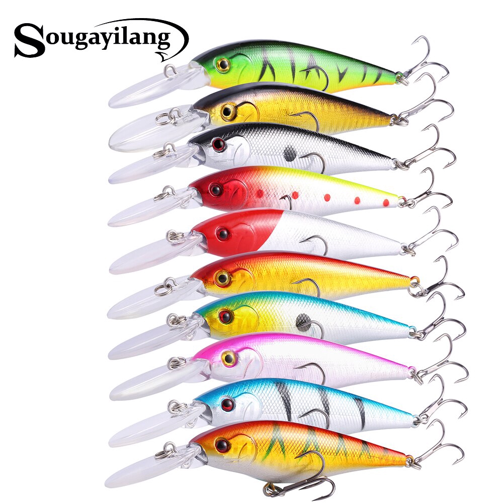 Buy SougayilangMinnow Fishing Lures Crankbaits Set Fishing Hard