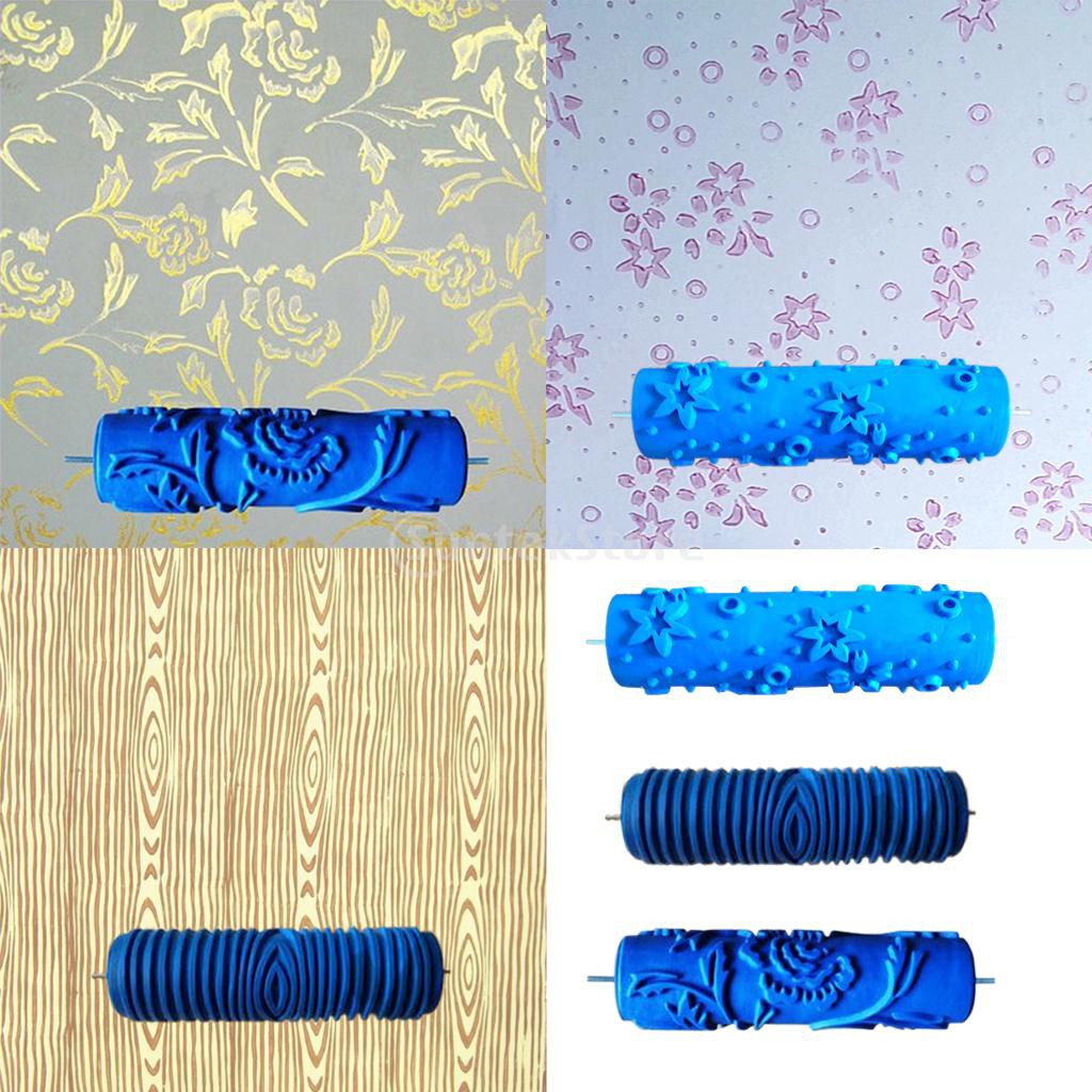 15cm Rubber Floral Decorative Empaistic Paint Roller Paint Applicator ...