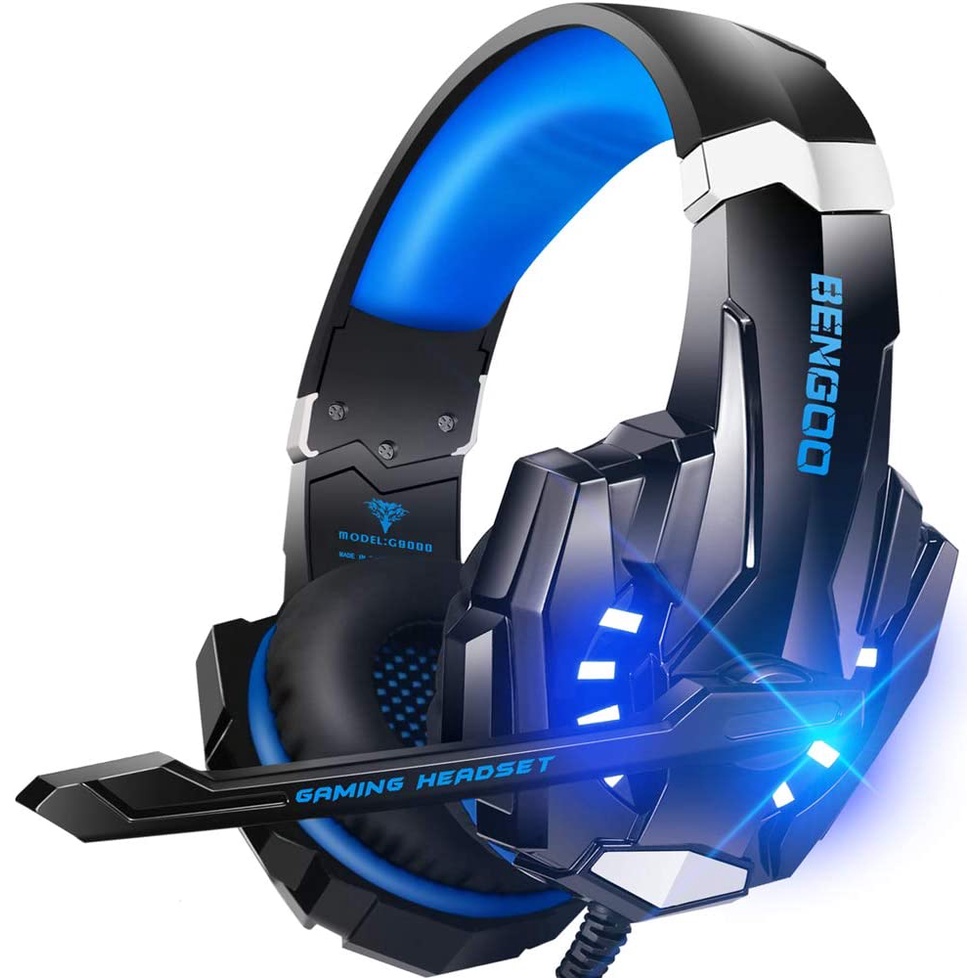 2021BENGOO G9000 Stereo Gaming Headset for PS4 PC Xbox One PS5 Controller Noise Cancelling Over Ear