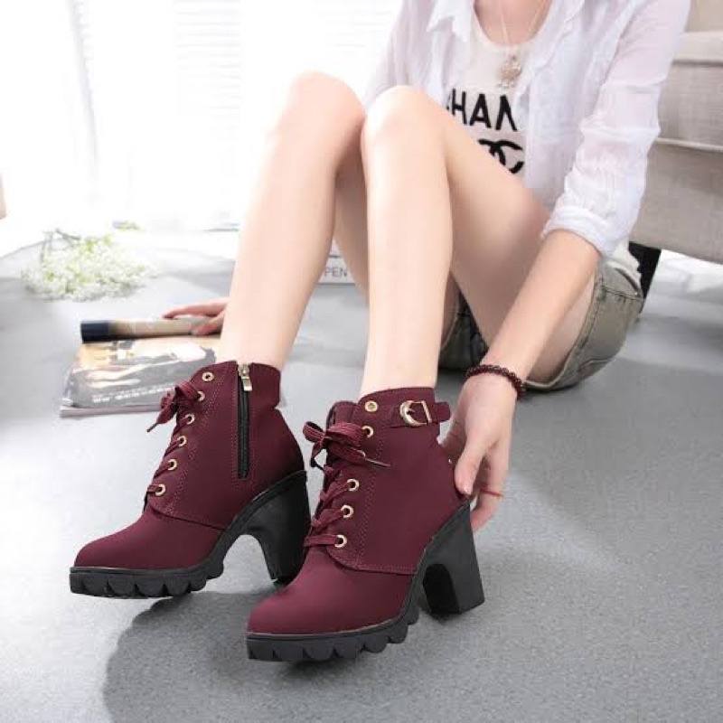 Maroon booties hot sale