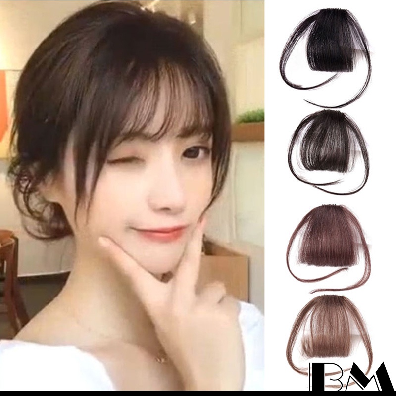 Air Bangs Korean Girls Thin Air BangsWig Hair Extension Hair Air Bang Extension Natural Clip In