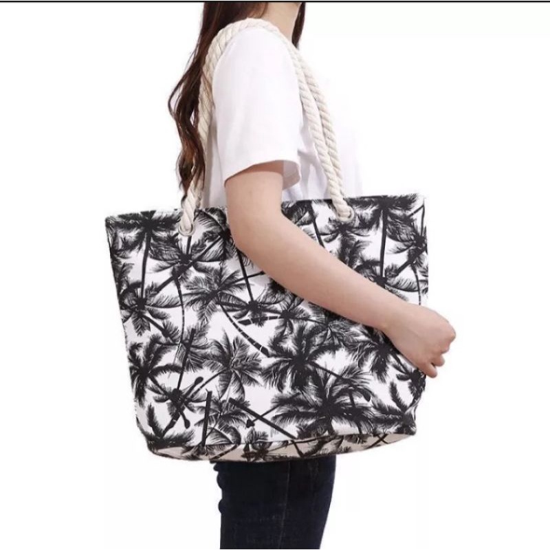 BEACH BAG TOTE BAG BIG Thick Rope Beach Bag | Shopee Philippines