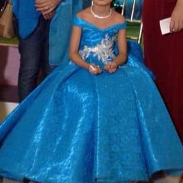 Blue gown for hot sale 7th birthday