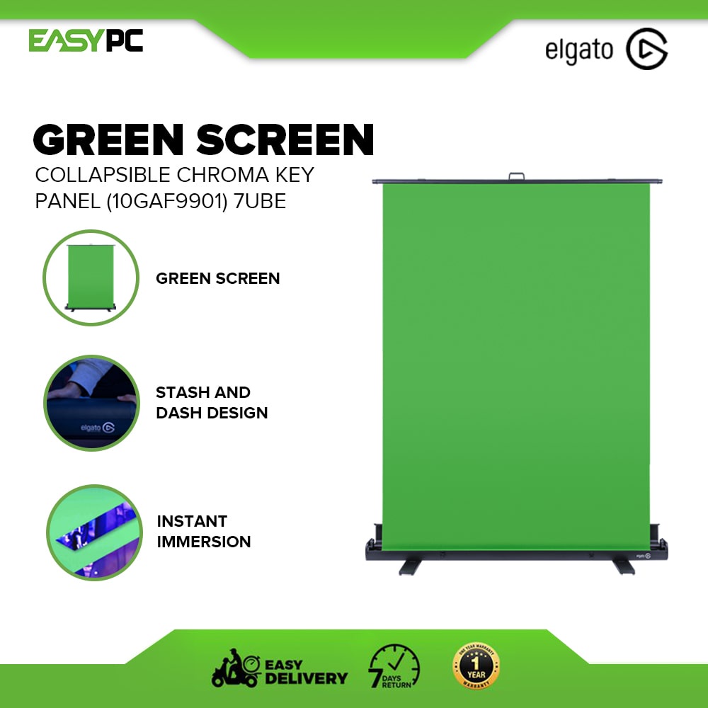 Elgato Green Screen Collapsible Chroma Key Panel (10GAF9901) 7UBE