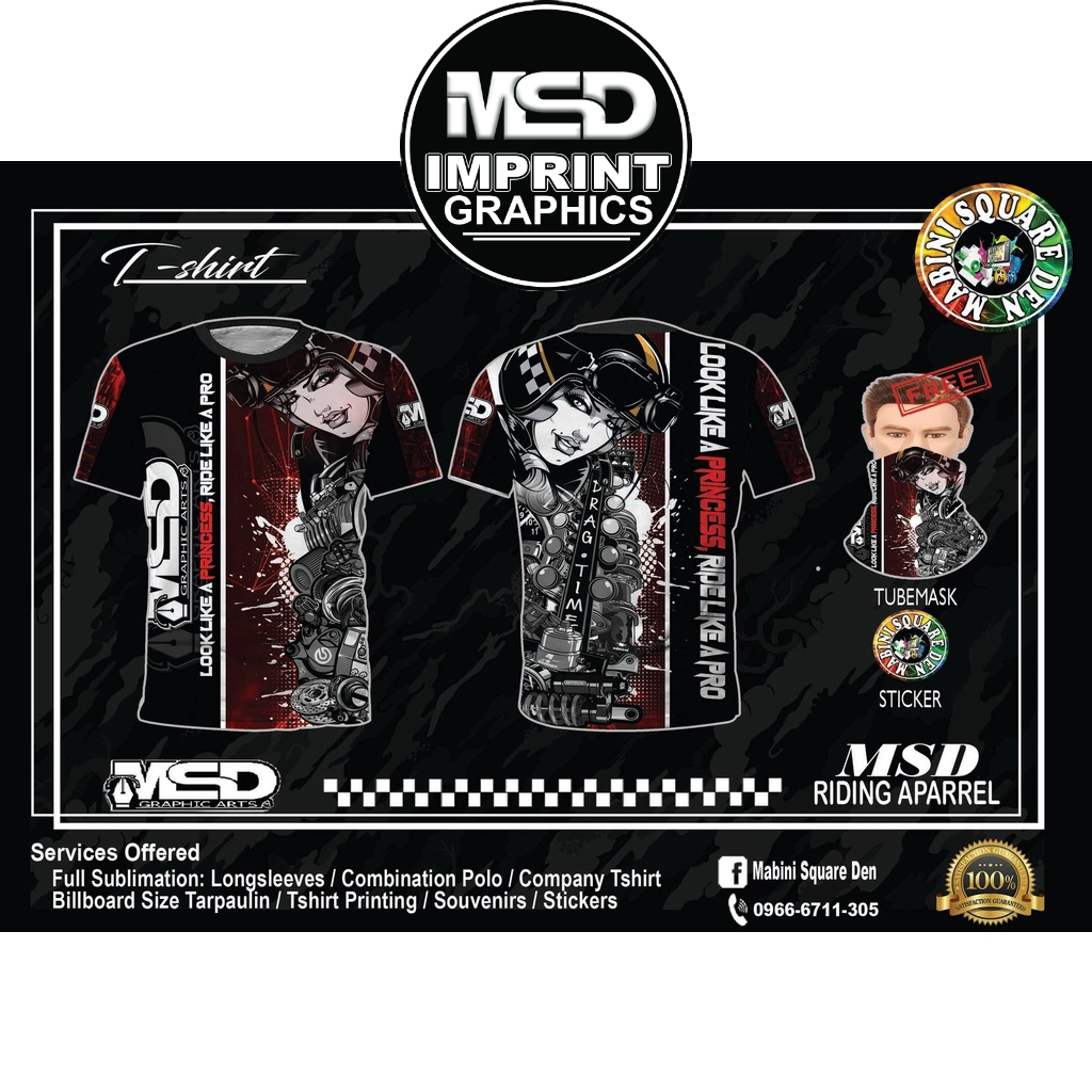 MSD RIDING APPAREL FULL SUBLIMATION T-SHIRT V1 | Shopee Philippines