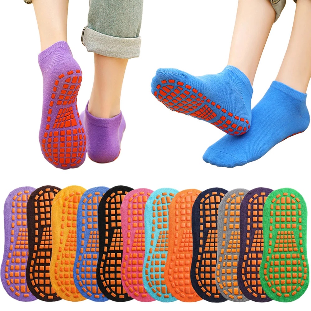 Kids Non-slip Trampoline Socks/ Elastic Cotton Sock/ Breathable Outdoor ...