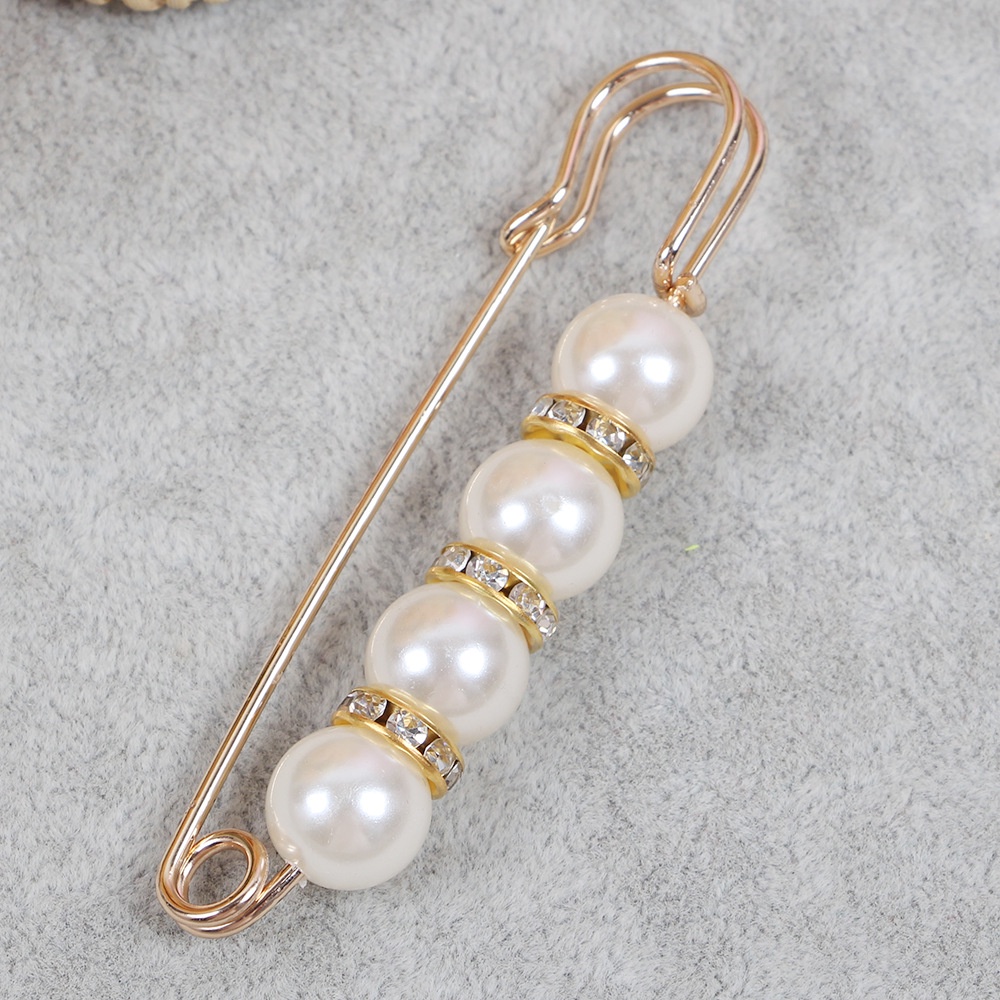 Pearl Brooch Tightening Waistband Pin Opening Bottom Metal Pearl Cute ...