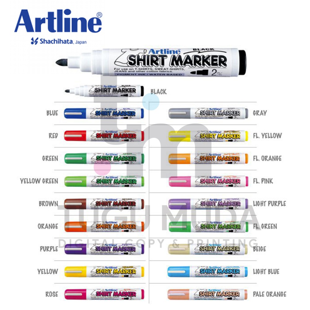 Artline Shirt Marker/Permanent Fabric Marker/Fabric Marker Ekt2 2