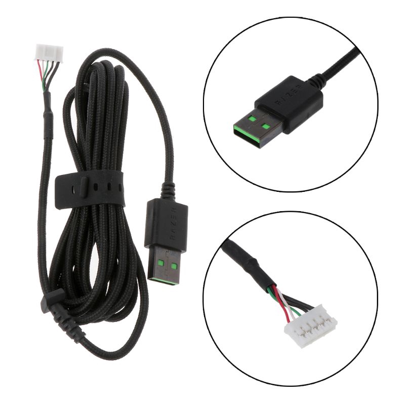 USB Mouse Cable Replacement Wire For Razer DeathAdder Elite Wired ...