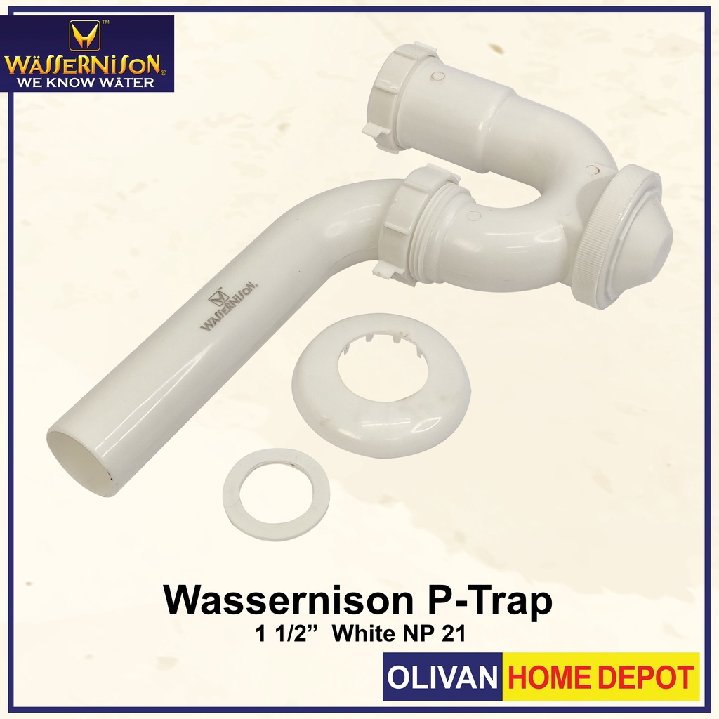 WASSERNISON P-Trap 1-1/2 inches White NP 21 | Shopee Philippines