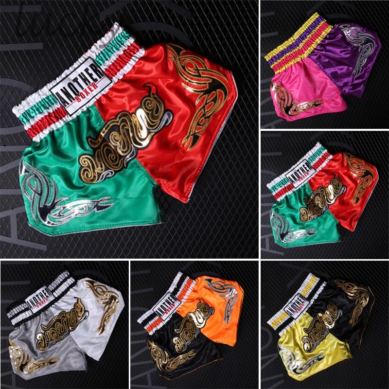 Lucky~boxing Shorts Kickboxing Fitness Printed Breathable Sporting Muay 