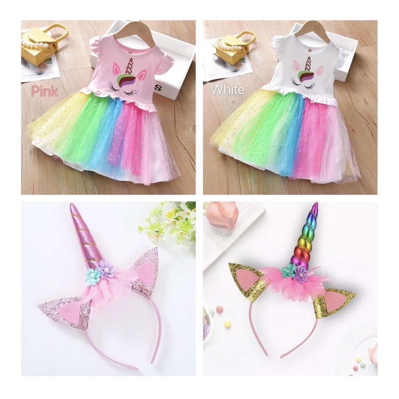 Unicorn dress outlet shopee