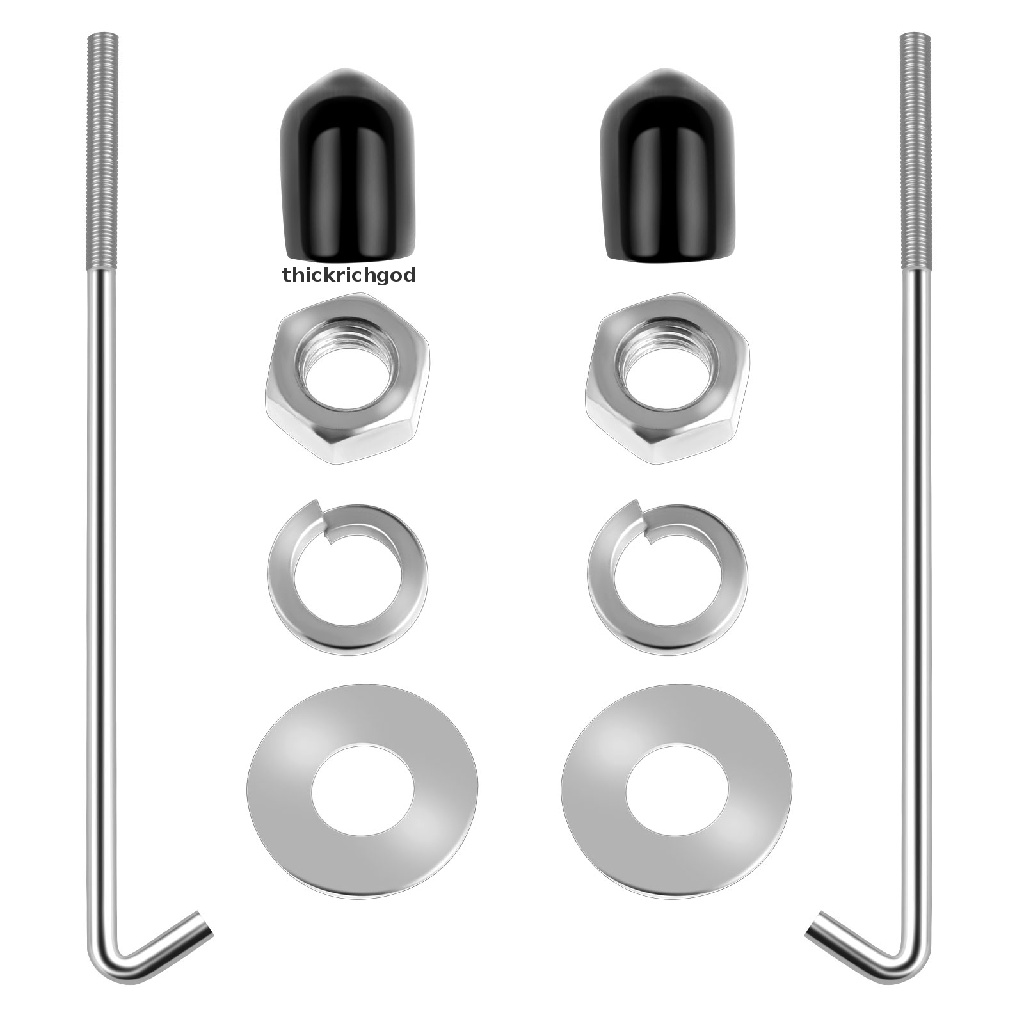 RICHGOD Steel J Hook Battery Hold down bolts,8Inch.Adjustable Battery