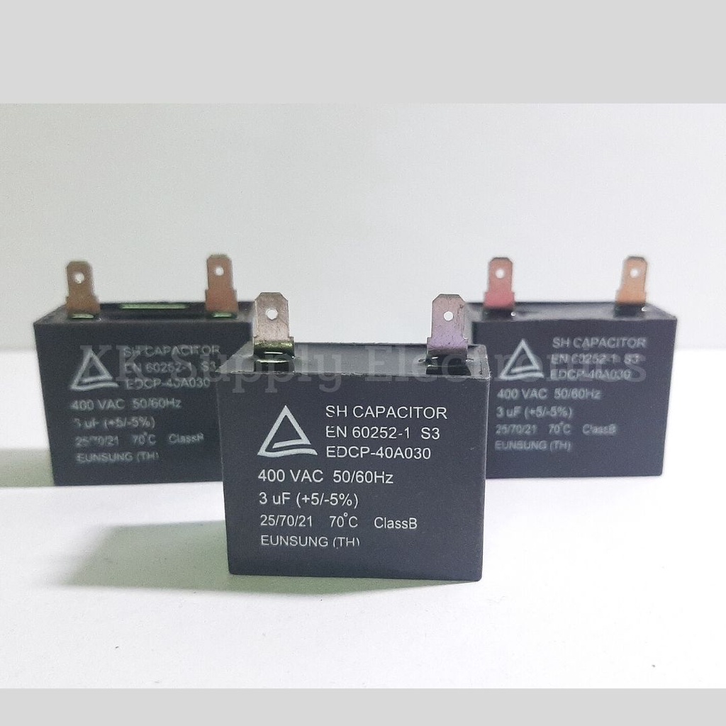 Capacitor 3 uF 400 vac /50/60 Hz/Socket Plug Type/Genuine Spare Parts ...
