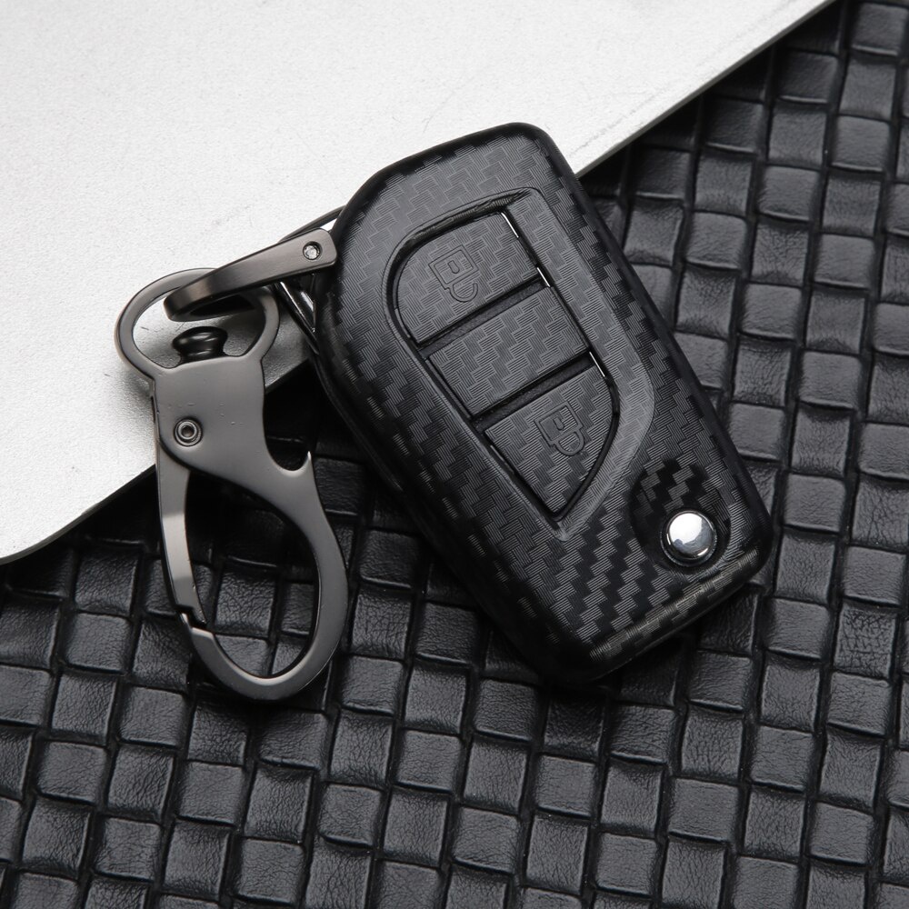 Spot Carbon Fiber ABS Remote Car Key Holder Full Cover Case for Toyota ...