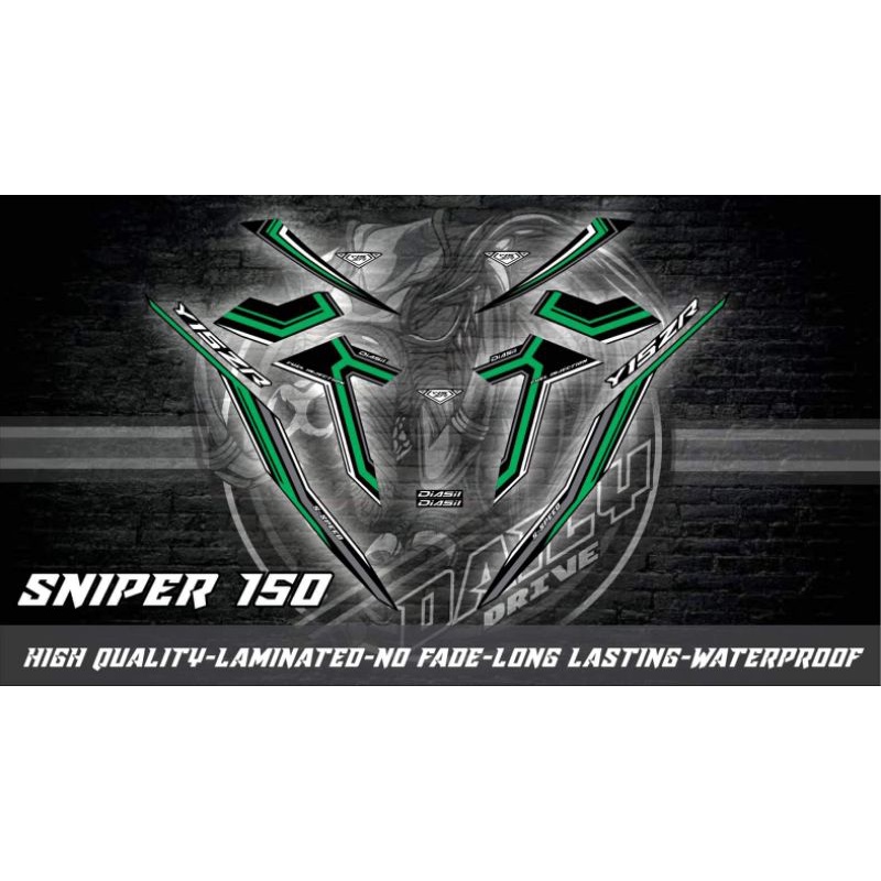 YAMAHA SNIPER 150 NEW STOCK SIZE DECAL DESIGN | Shopee Philippines