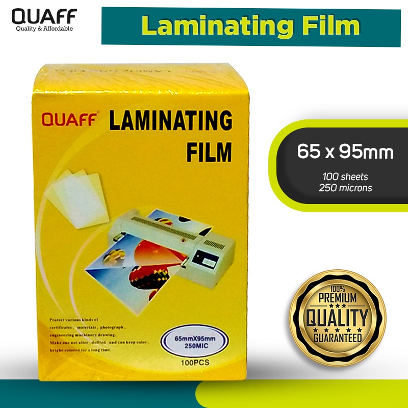 ID Size QUAFF Laminating Film 65x95mm 70x100mm 80x110mm 125micron