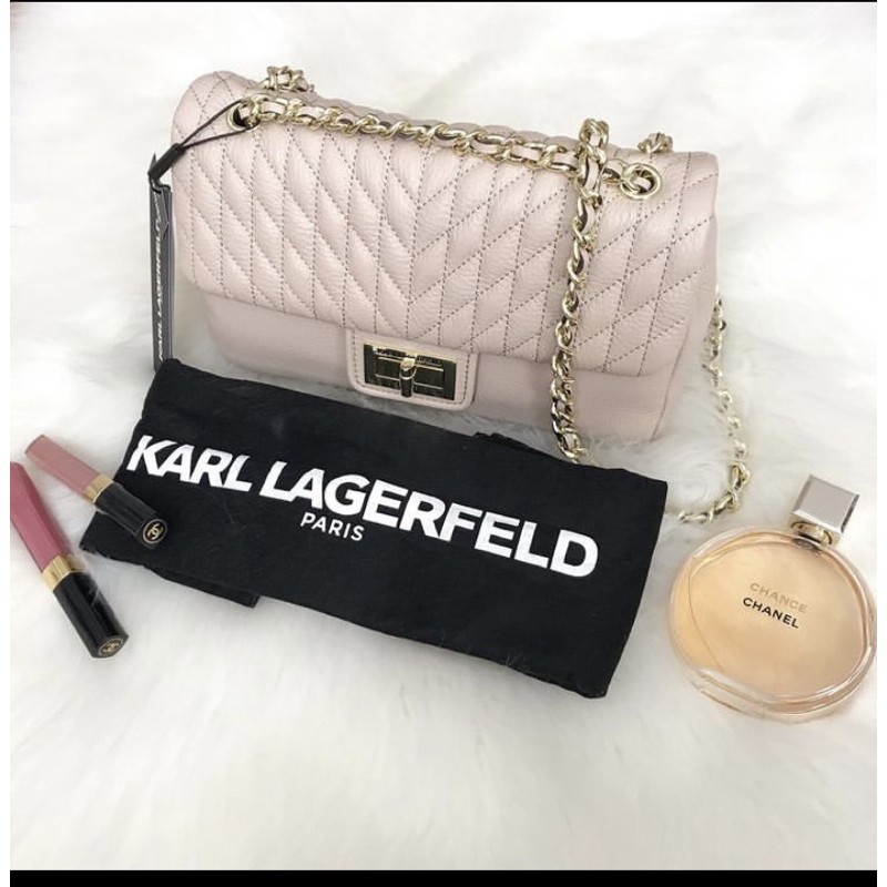 Karl lagerfeld paris discount agyness lamb shoulder bag