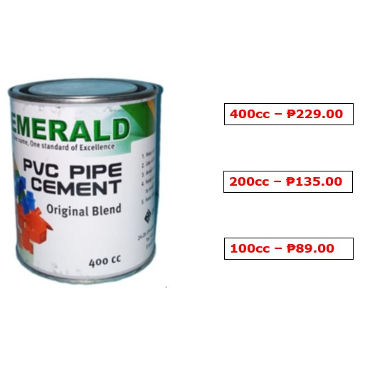 EMERALD PVC PIPE CEMENT 100cc, 200cc, 400cc Shopee Philippines