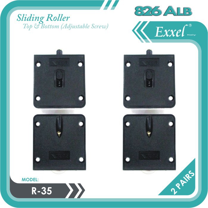R35 Roller with Adjust Screw Top & Bottom (2 pairs for 1 door) Shopee