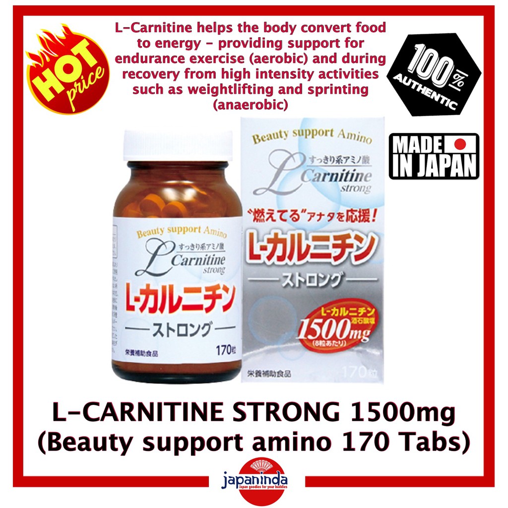 L-Carnitine Strong 1500mg (Beauty Support Amino 170 Tablets) Made in Japan  | Shopee Philippines
